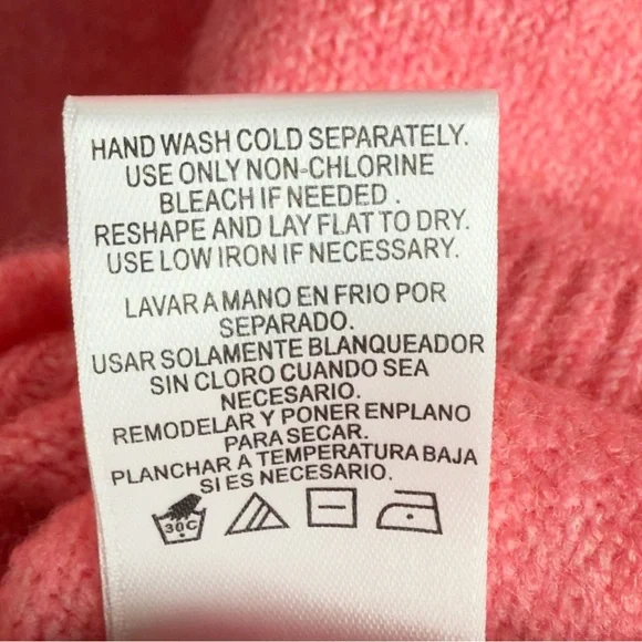 Vince Camuto Vibrant Pink Turtleneck Sweater Size L - Picture 5 of 8